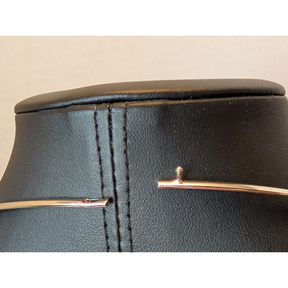 Triple Crystal Hearts by Nolan Miller Pendant & Silver Choker Necklace Dynasty - Picture 4 of 9